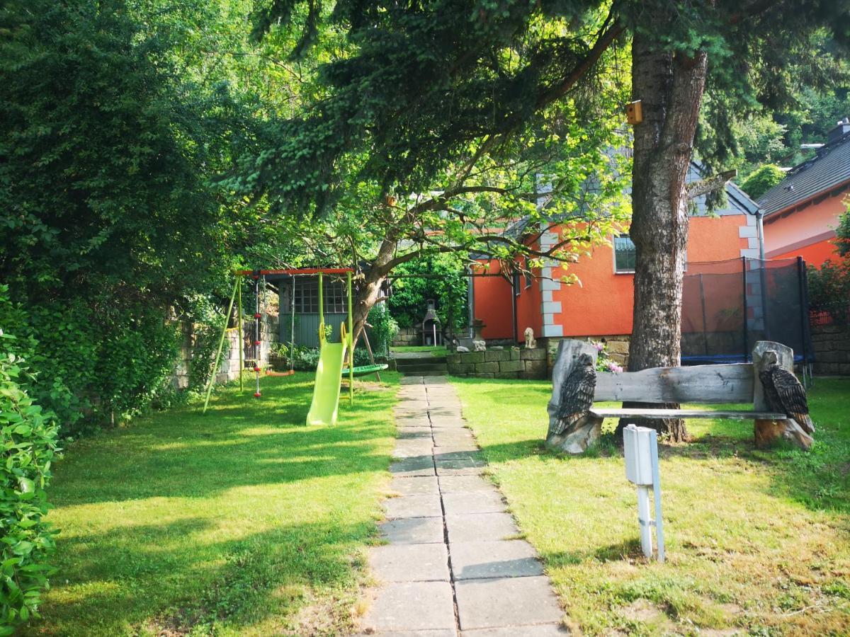 Villa Ferienhaus Franz - an der Elbe, mit großem Garten Pirna Exterior foto